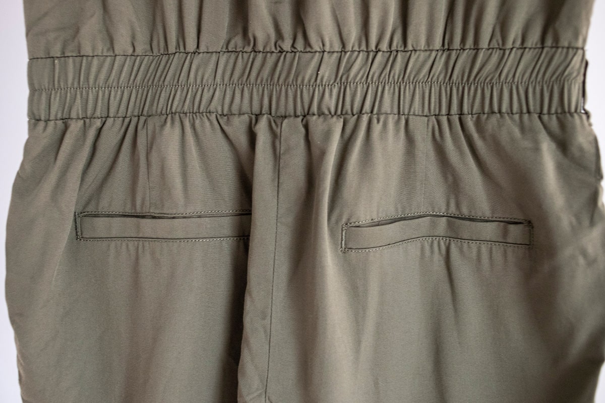 Adaptive clothing showing elastic waistband