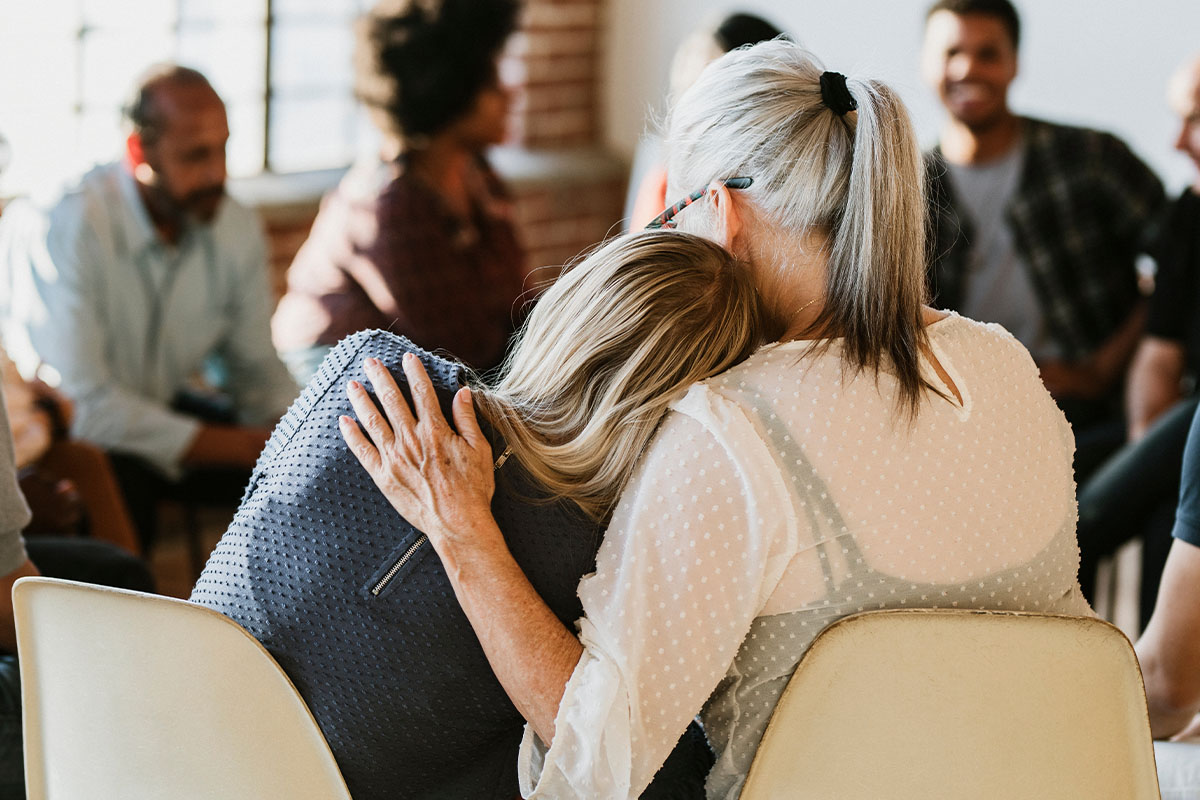 People in a support group