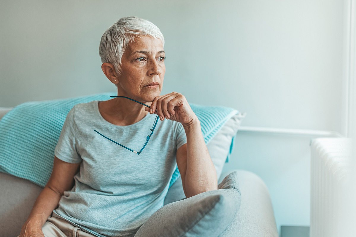 Woman contemplating the future