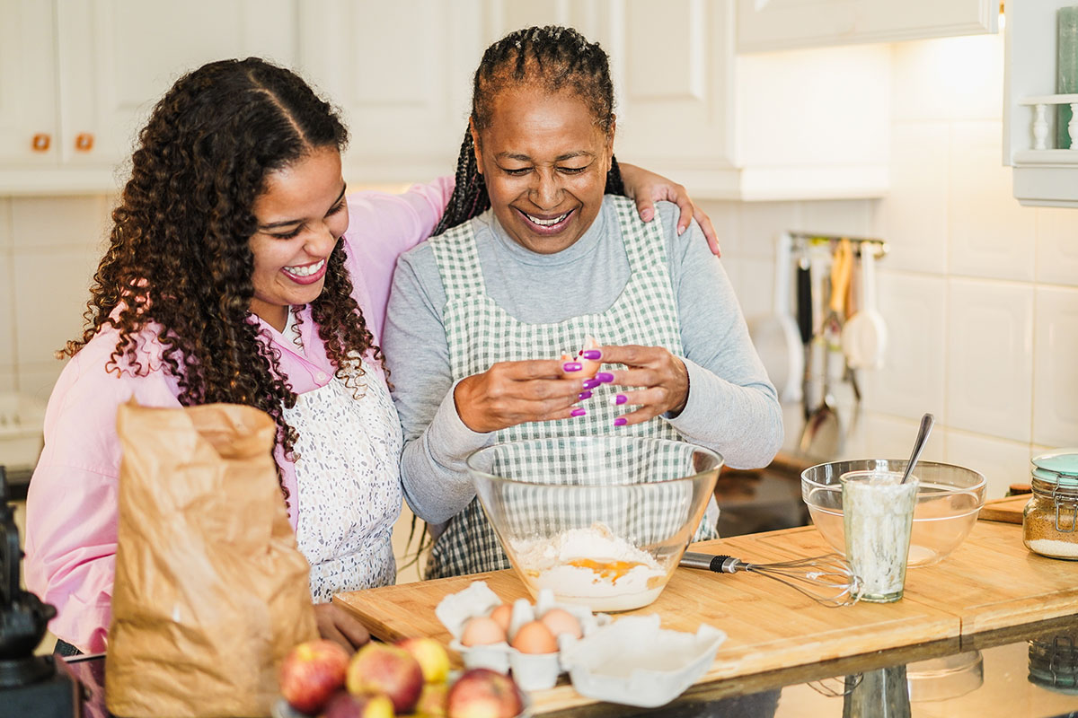 women cooking a fall meal